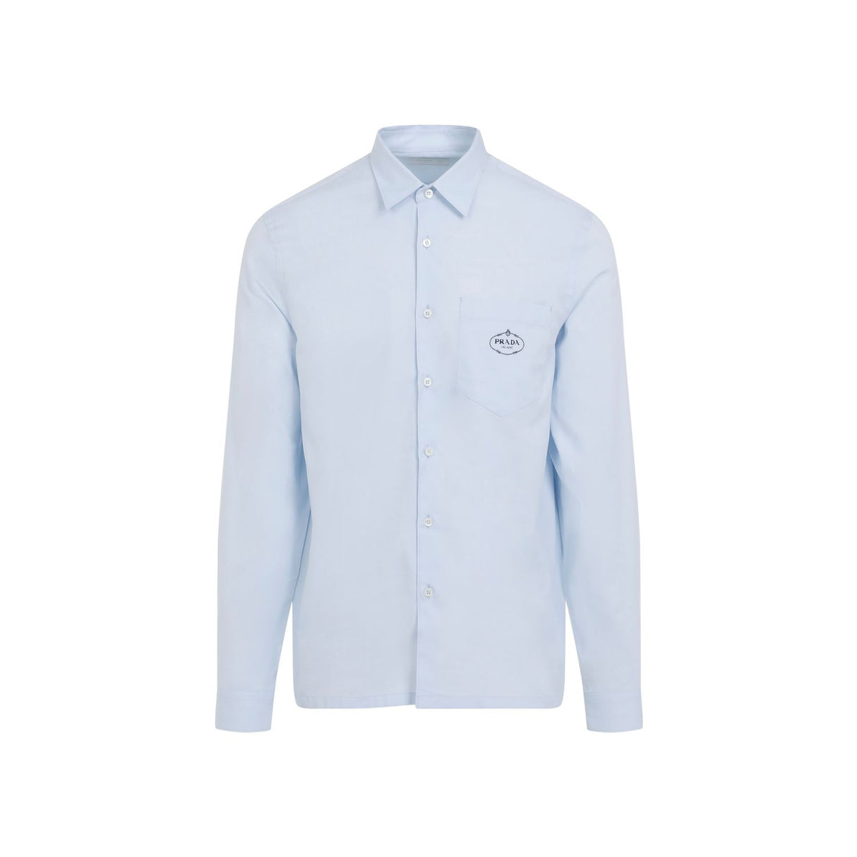 PRADA Men's Cotton Oxford Shirt with Front Pocket