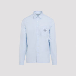 PRADA Men's Cotton Oxford Shirt with Front Pocket