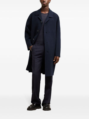 AMI PARIS Diagonal Pocket Overcoat for Men