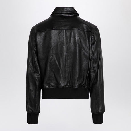 AMI PARIS Classic Vintage Lamb Leather Jacket