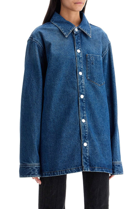 AMI PARIS Wide Denim Oversized Shirt