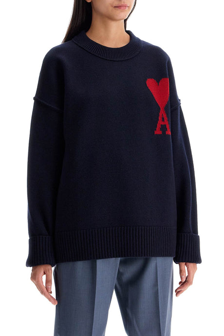 AMI PARIS Unisex Crew-Neck Wool Sweater