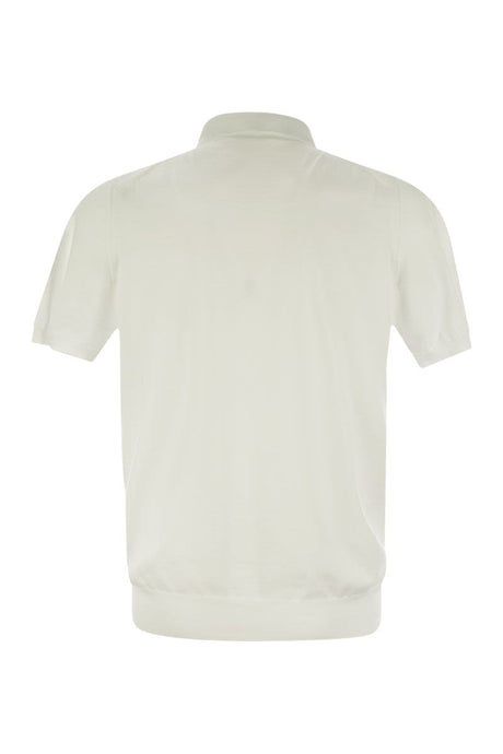 KITON Short-Sleeved Polo Zip for Men