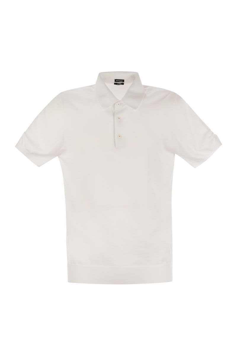 KITON Short-Sleeved Cotton Polo Shirt for Men