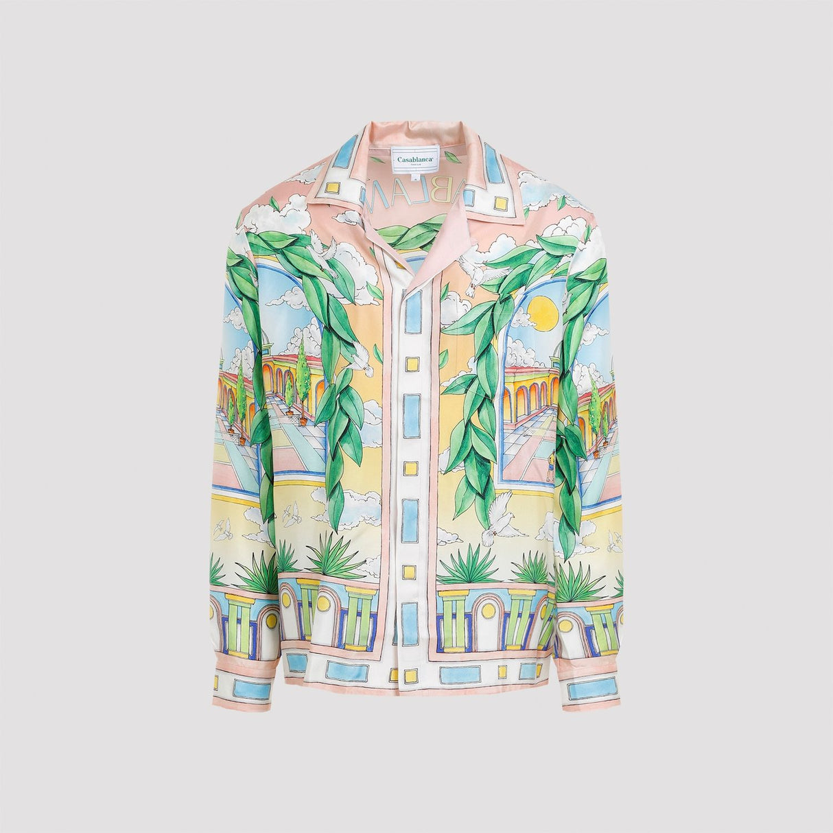 CASABLANCA Multicolor Silk Cuban Collar Shirt