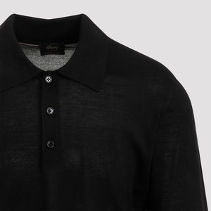 BRIONI Luxury Silk-Blend Long Sleeve Polo