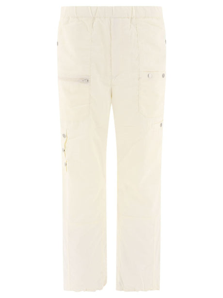 UNDERCOVER SS24 Men's White Cargo Trousers in 100% Nylon