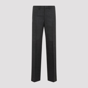 PRADA Prince of Wales Checkered Wool Trousers for Men