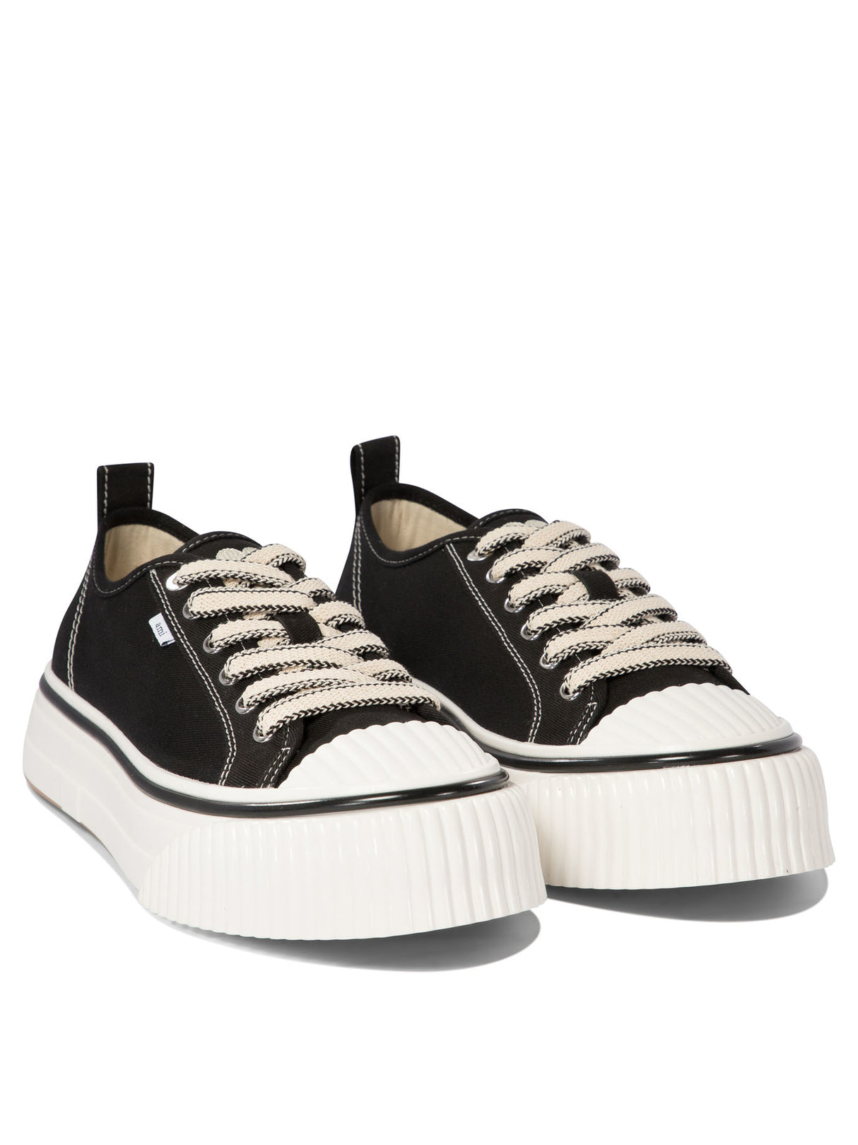 AMI PARIS 1980 Canvas Lace-Up Sneakers