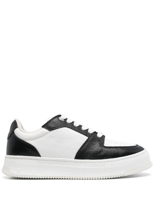 AMI PARIS Arcade Lace-Up Leather Sneakers in Whitesand