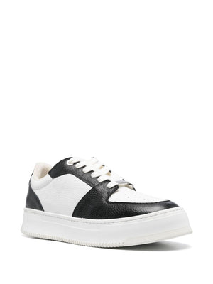 AMI PARIS Arcade Lace-Up Leather Sneakers in Whitesand