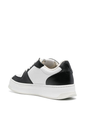 AMI PARIS Arcade Lace-Up Leather Sneakers in Whitesand