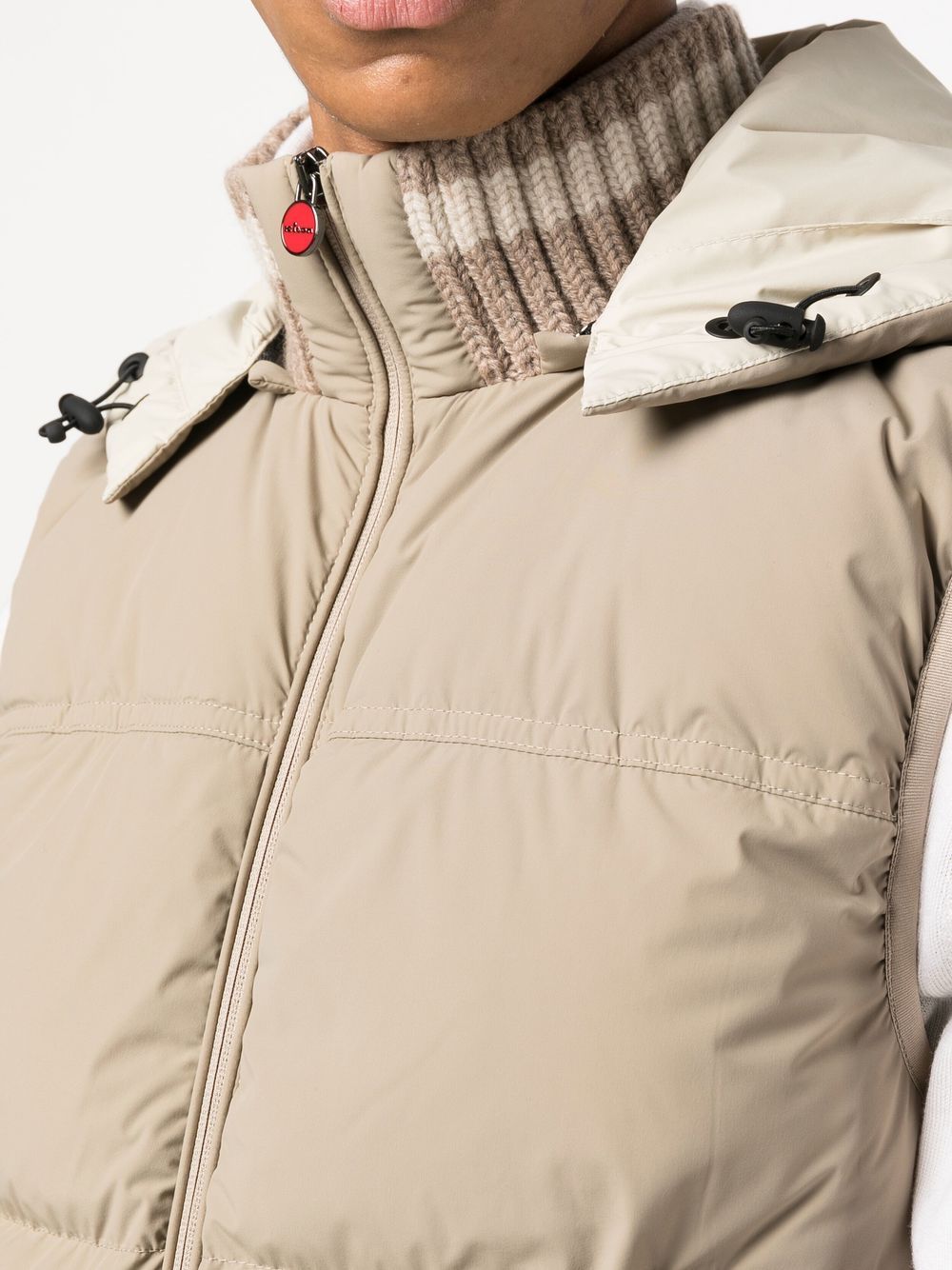 KITON Men's Padded Gilet Jacket - Tan Fall/Winter 2023