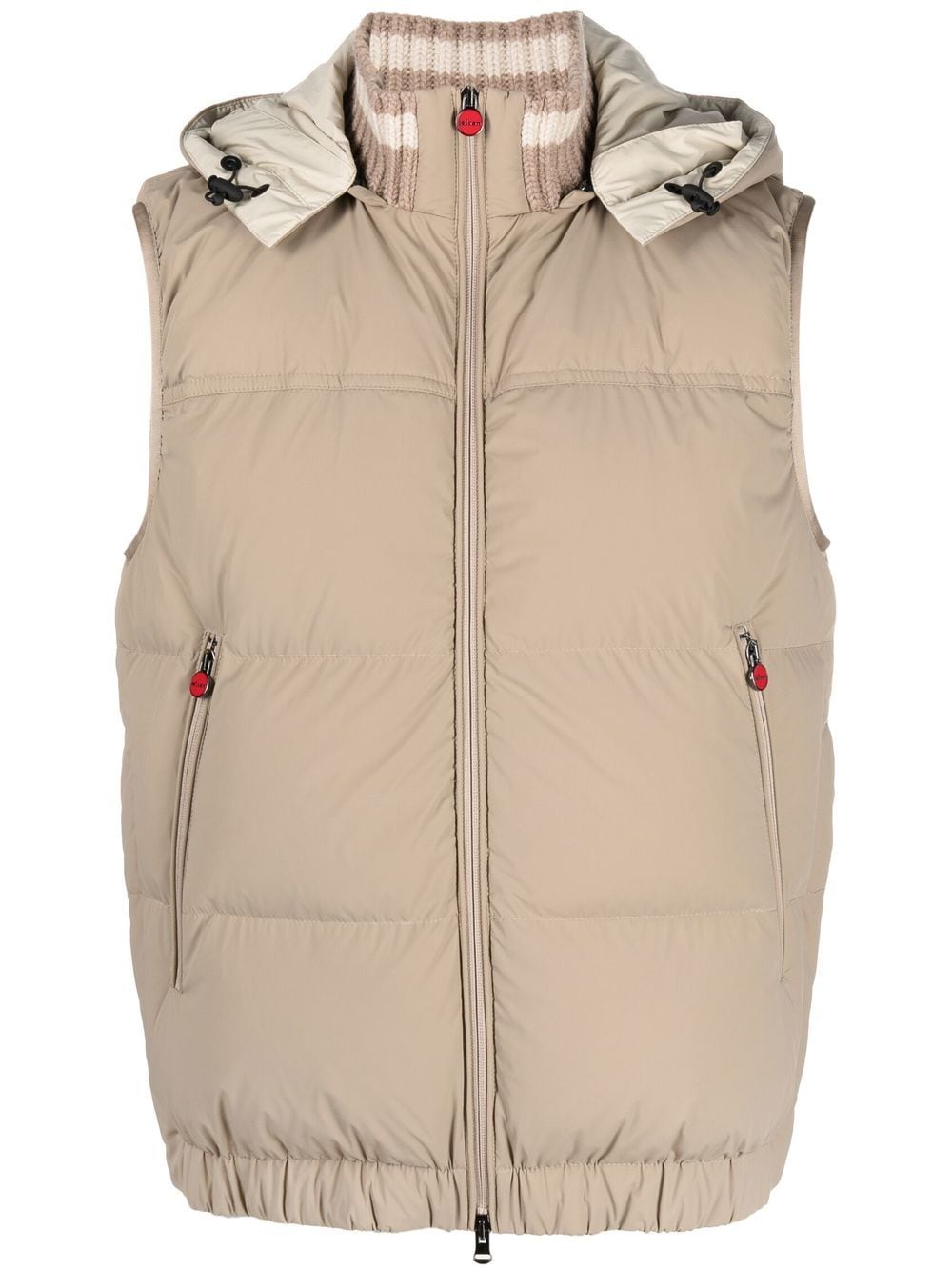 KITON Men's Padded Gilet Jacket - Tan Fall/Winter 2023