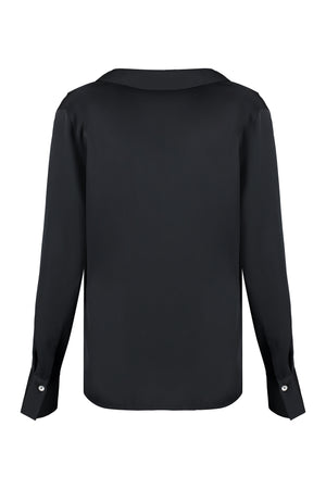 VINCE Elegant Black Silk Blouse for Women