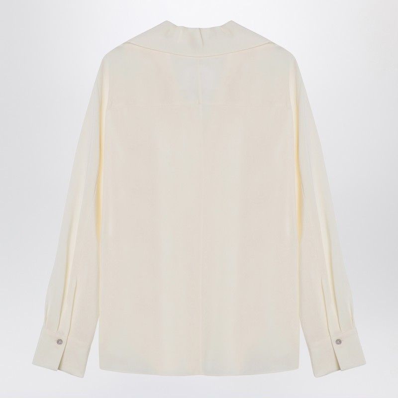 VINCE Elegant Ivory Silk Blouse