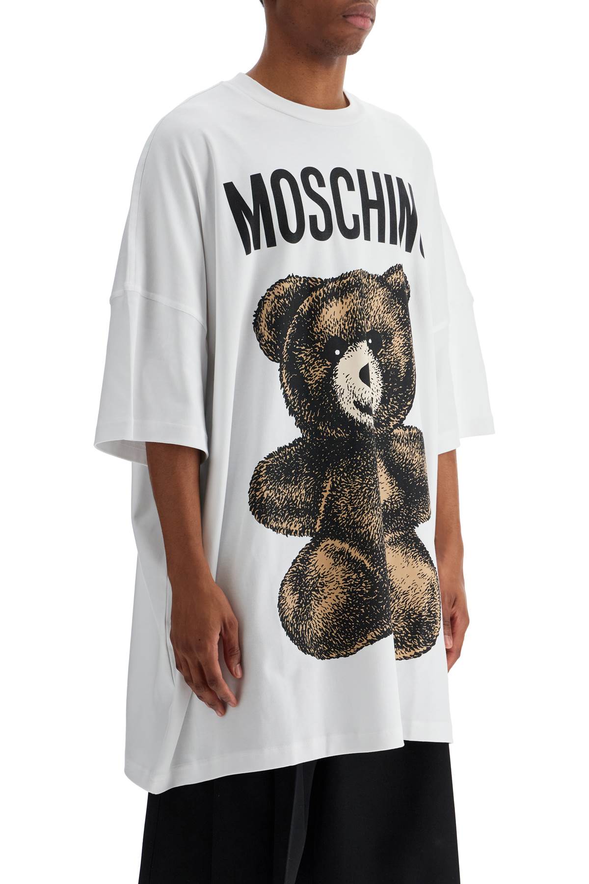 MOSCHINO COUTURE Ultra-Oversized Teddy Bear Print Maxi T-Shirt