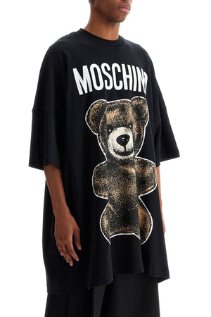 MOSCHINO COUTURE Ultra-Oversized Teddy Bear Print Maxi T-Shirt