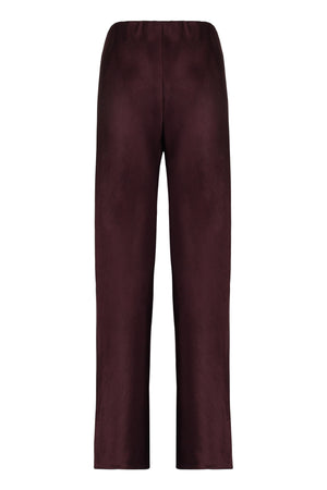 VINCE Satin Trousers with Elastic Waistband for Women