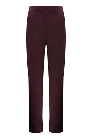 VINCE Satin Trousers with Elastic Waistband for Women