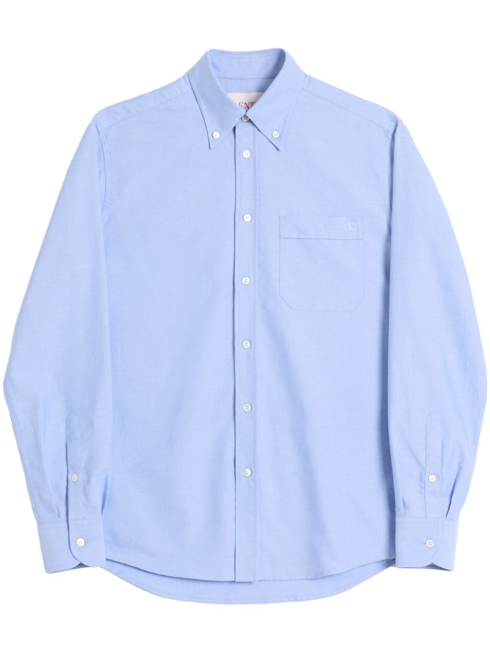 VALENTINO Signature Cotton Shirt with Embroidered Logo