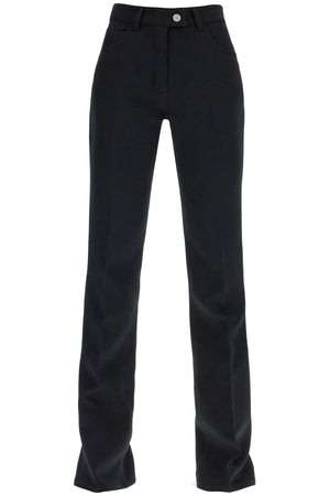 COURREGÈS 70s Inspired Wide Leg Black Pants for Women