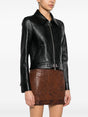 COURREGÈS Iconic Black Leather Zip Jacket for Women - FW24 Collection