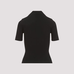 COURREGÈS Signature Ribbed Knit Polo for Women