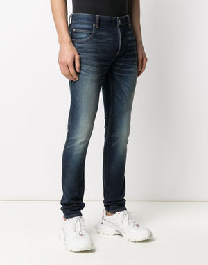 BALMAIN Faded Slim Fit B Logo Jeans