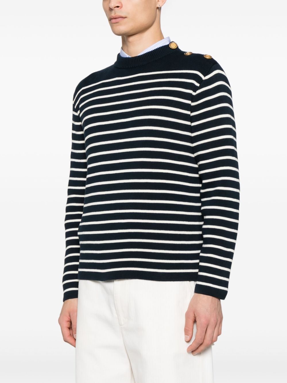 VALENTINO Striped Cotton Sweater