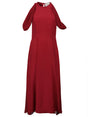 CRIDA MILANO Ruby Red Silk Midi Dress for Women - FW23