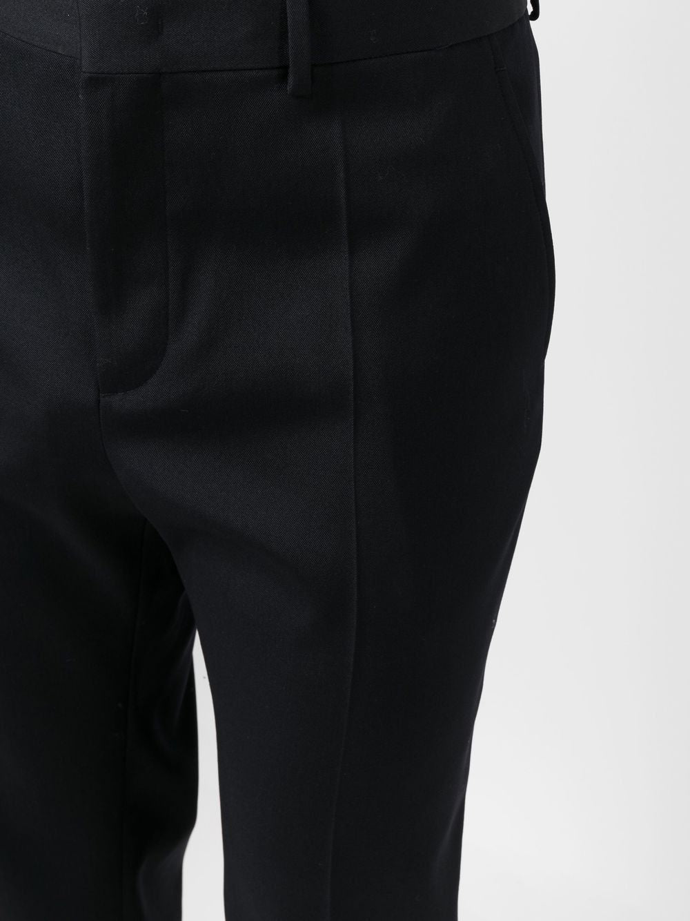 VALENTINO Black Virgin Wool Pants for Men - SS23 Collection