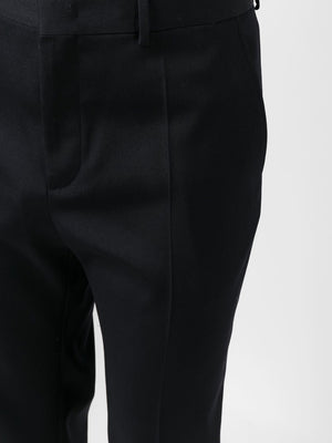 VALENTINO Black Virgin Wool Pants for Men - SS23 Collection