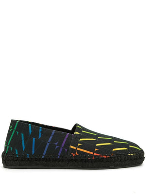 VALENTINO GARAVANI Men's Black Cotton Espadrille Sneakers for SS24