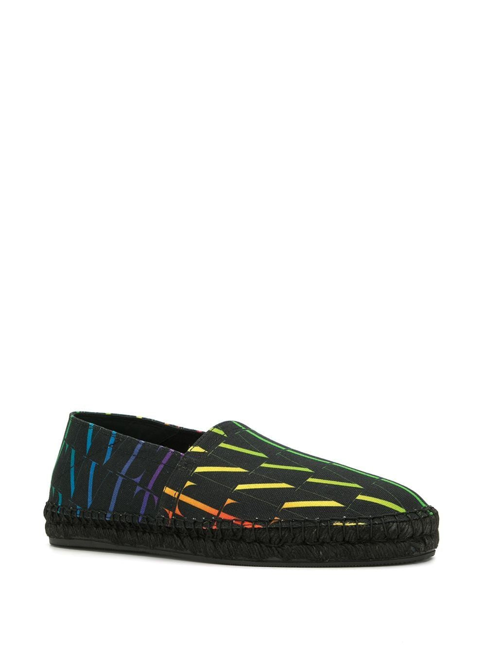 VALENTINO GARAVANI Men's Black Cotton Espadrille Sneakers for SS24