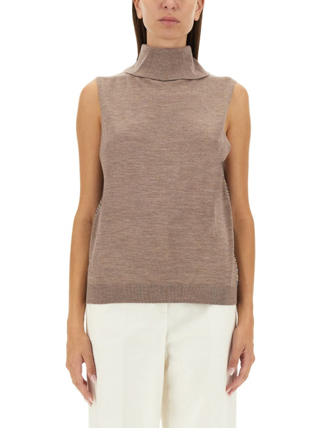 PAUL SMITH High Neck Knit Top - Regular Fit, Size S