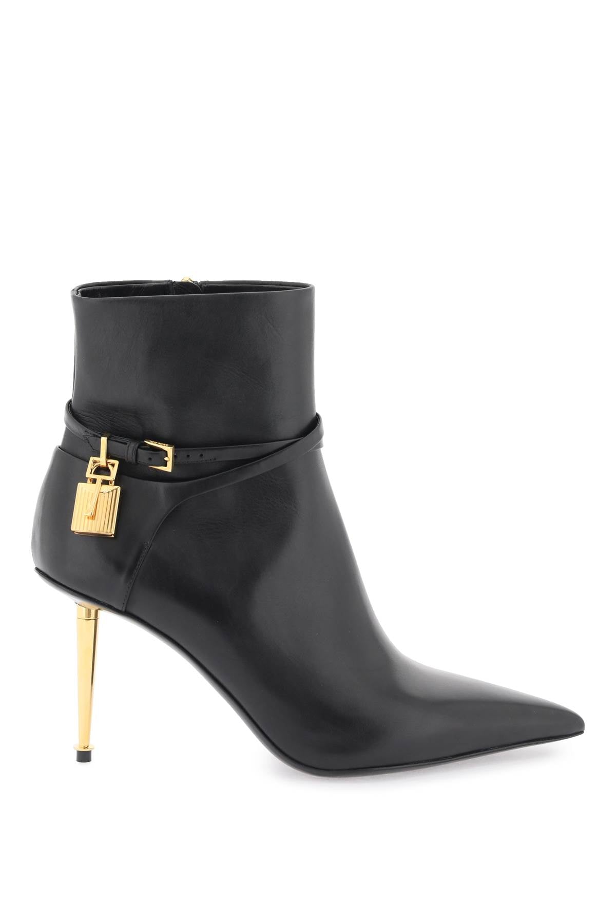 TOM FORD Stunning Leather Ankle Boots with Padlock for Women