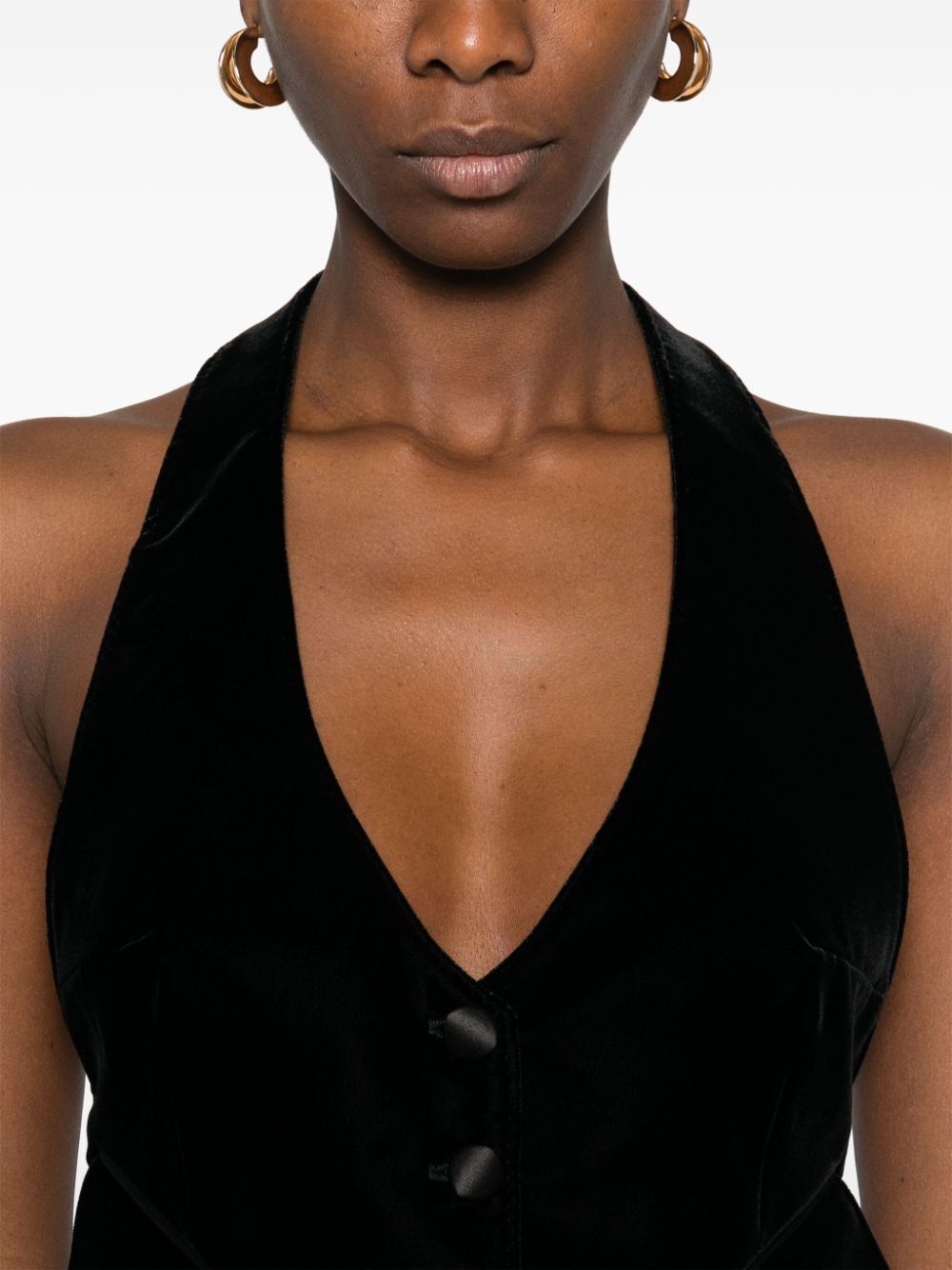 TOM FORD Velvet Tuxedo Open Back Waistcoat for Women