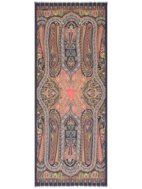 ETRO Multicolor Paisley Cashmere-Silk Blend Wrap