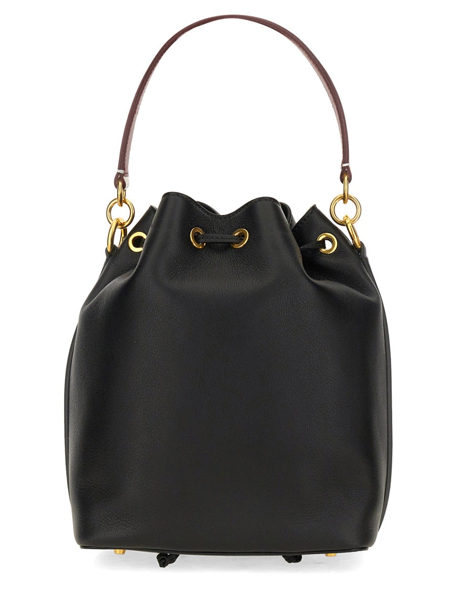 BALLY Elegant Bovine Leather Bucket Handbag