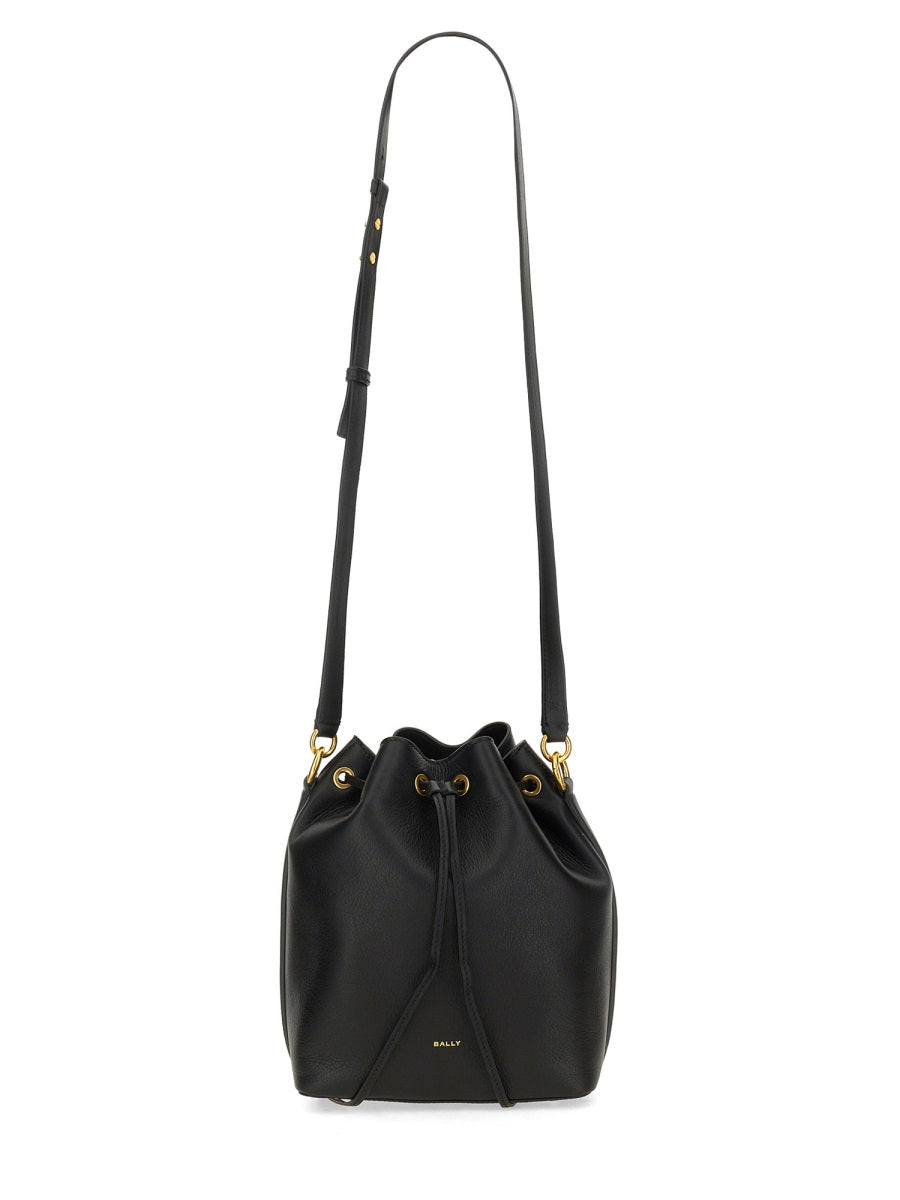 BALLY Elegant Bovine Leather Bucket Handbag