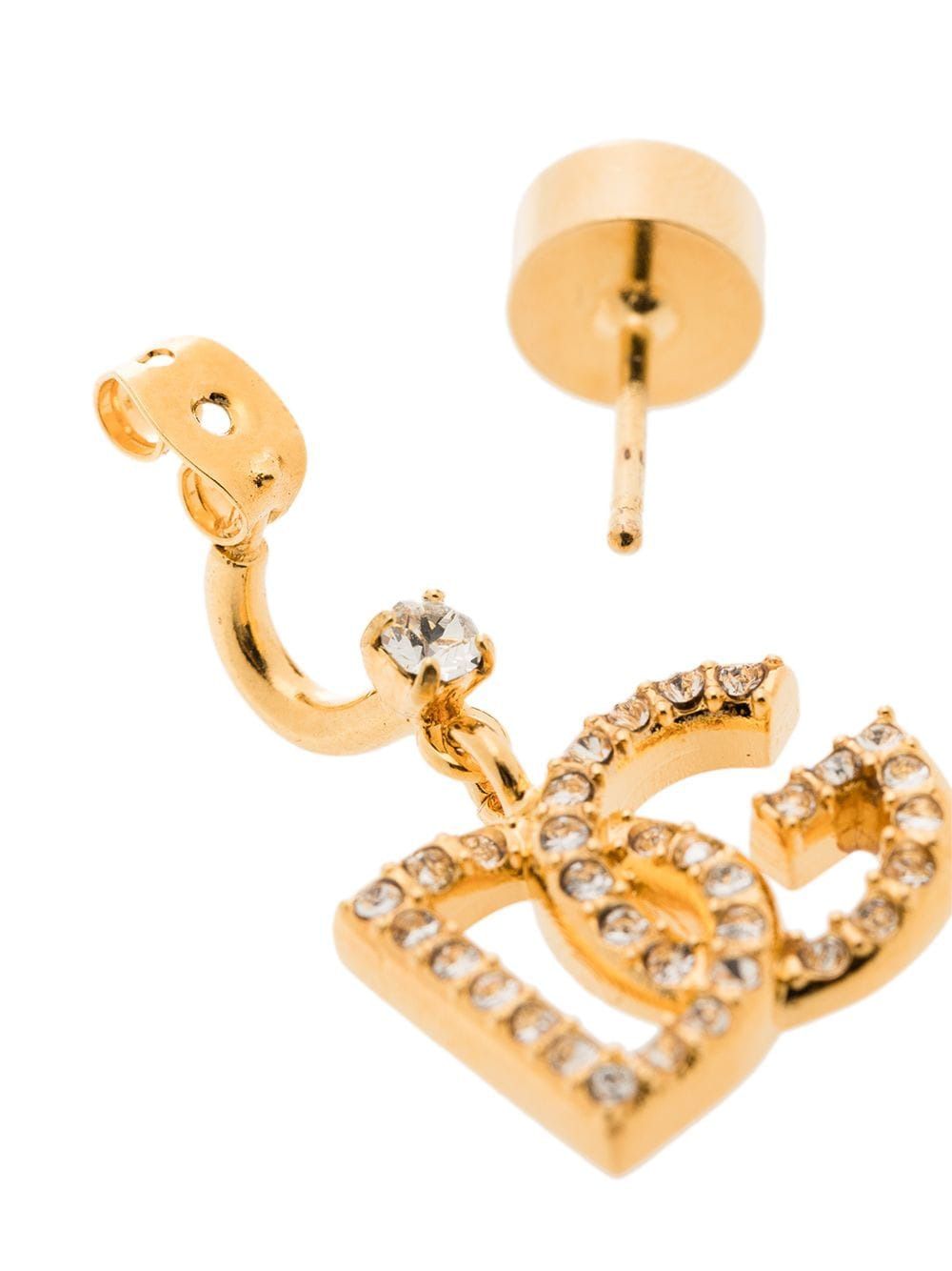 DOLCE & GABBANA Elegant Golden-Tone DG Earrings