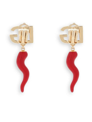 DOLCE & GABBANA Capri Horn Mini Clip Earrings