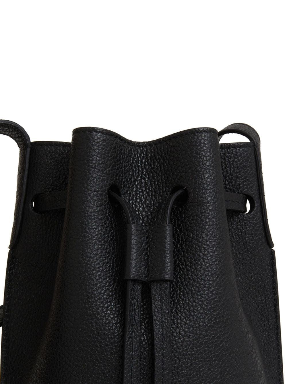 MANSUR GAVRIEL Black Leather Bucket Bag for Women - FW23