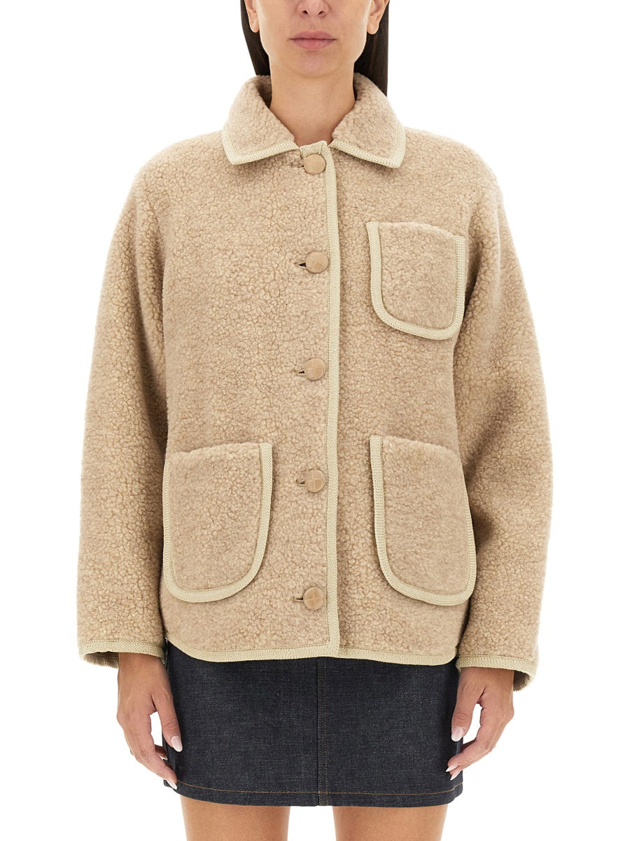 A.P.C. Bouclé Wool Blouson Jacket - Regular Fit