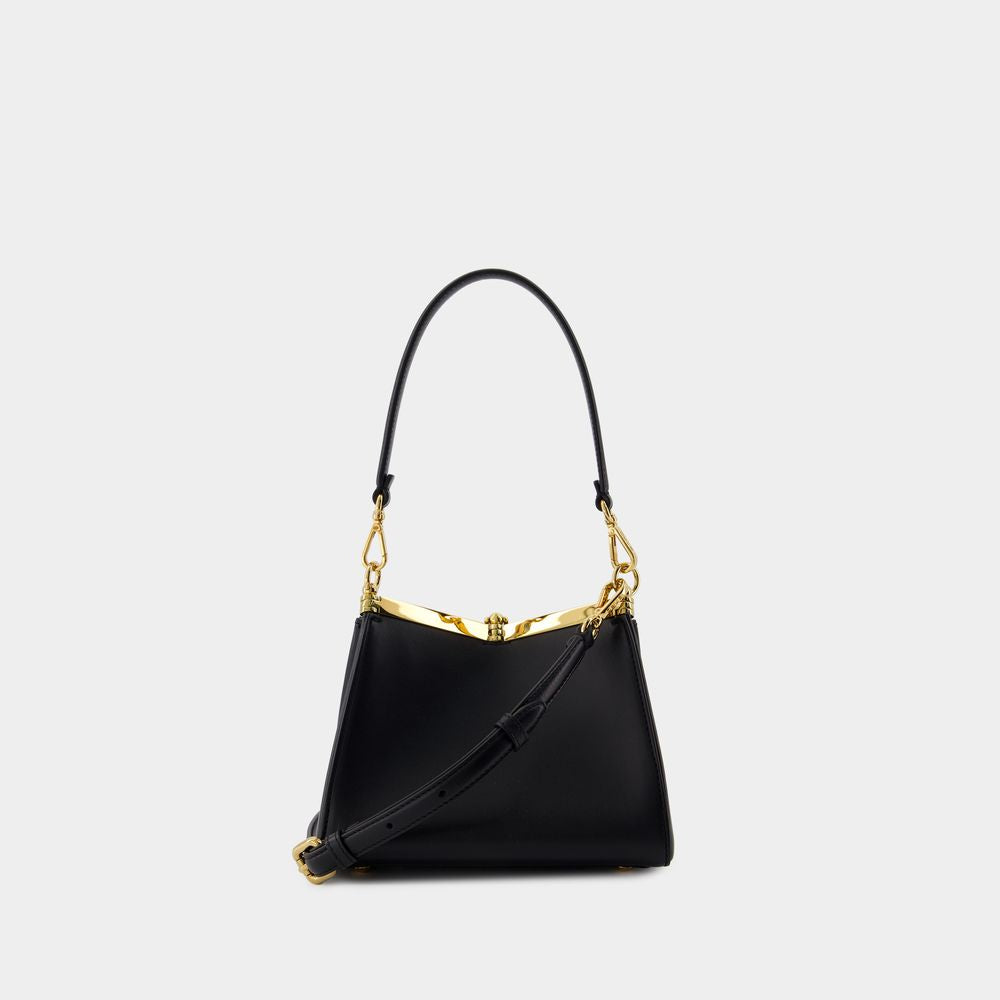 ETRO Mini Elegant Black Handbag with Golden Closure