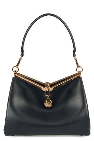 ETRO Luxurious Black Leather Mini Shoulder Bag - 28x21.5x11 cm