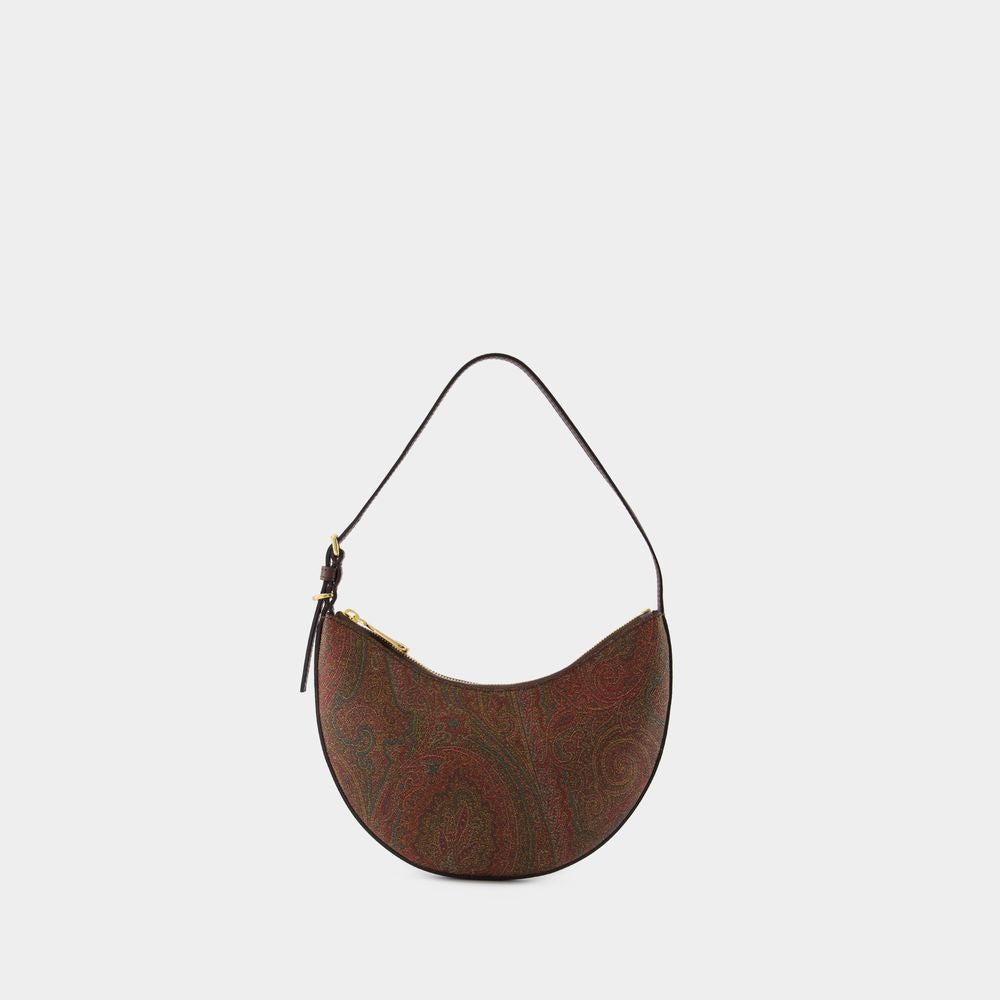 ETRO Essential Mini Hobo Shoulder Bag in Brown