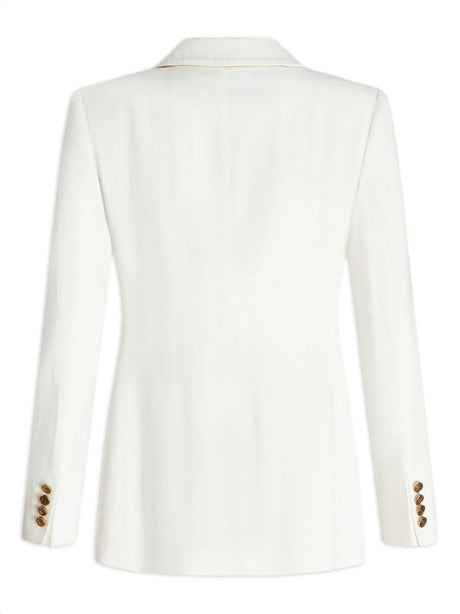 ETRO White Americana Outerwear with Golden Buttons for Women