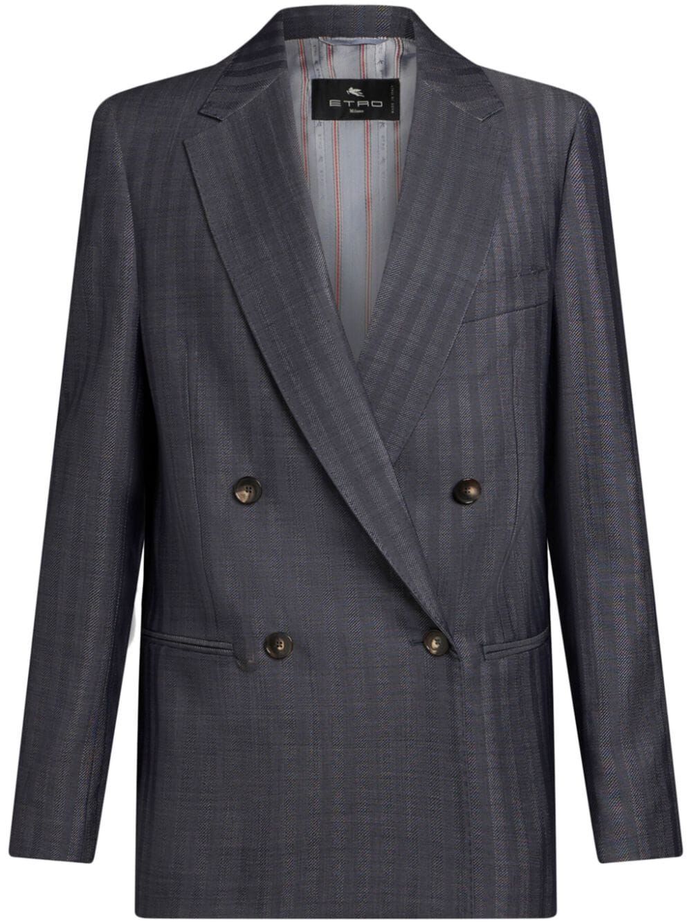 ETRO Wool Double Breasted Jacket